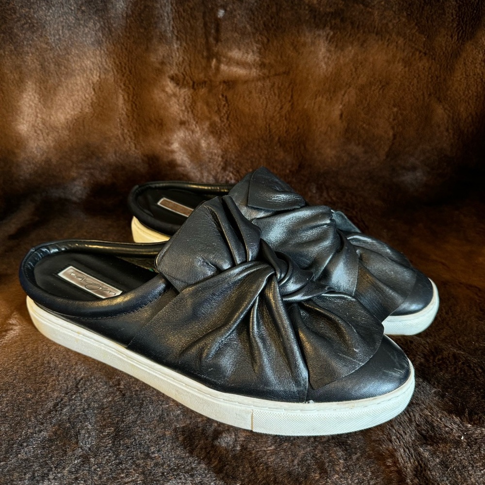 Size 10 slip on patent leather Halogen shoes.